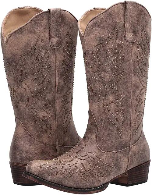 Roper Eaglets (Tan Faux Leather) Cowboy Boots Cover