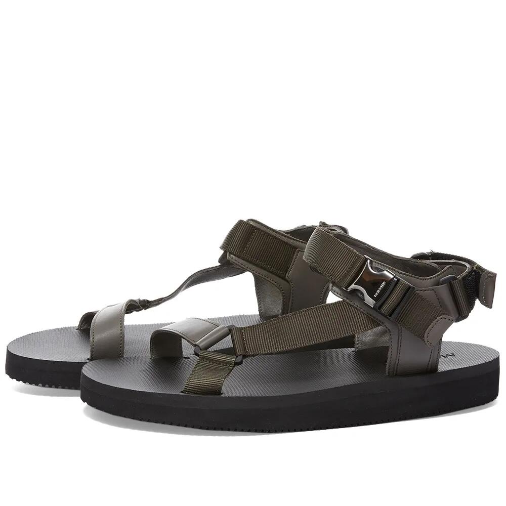 Moncler Men's Flavia Buckle Sandals in Green Cover