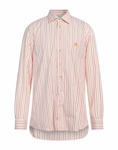 Etro Man Shirt Orange Cotton Cover