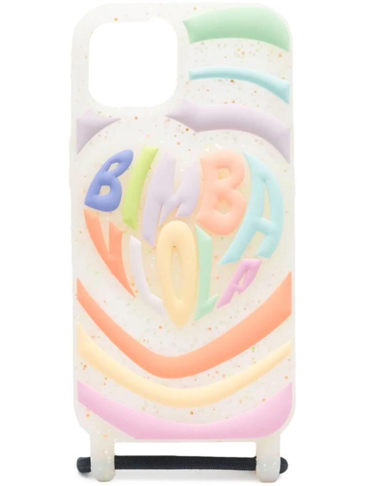 Bimba y Lola logo-embossed iPhone 14 case - White Cover