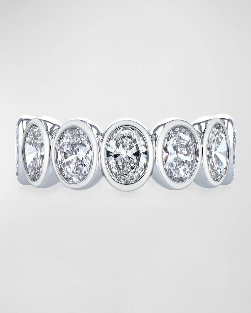 Neiman Marcus Diamonds Platinum 7 Stone Band with Bezel Set Oval Cut Diamonds, 2.30ct Cover