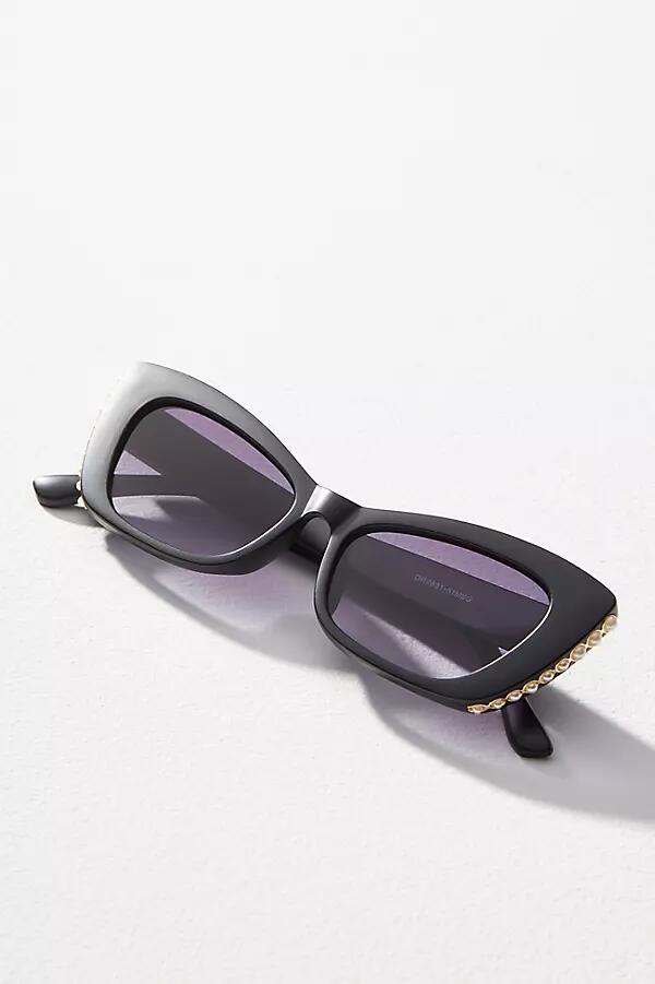 By Anthropologie Pearl-Embellished Cat-Eye Sunglasses Cover