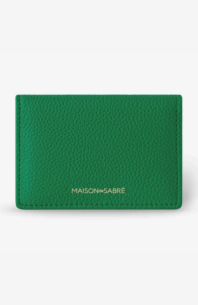 MAISON de SABRÉ Leather Card Case in Emerald Green Cover