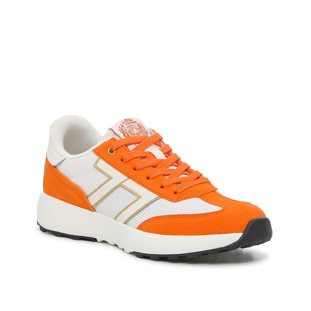 Le TIGRE Baxter Sneaker | Women's | White/Orange Cover