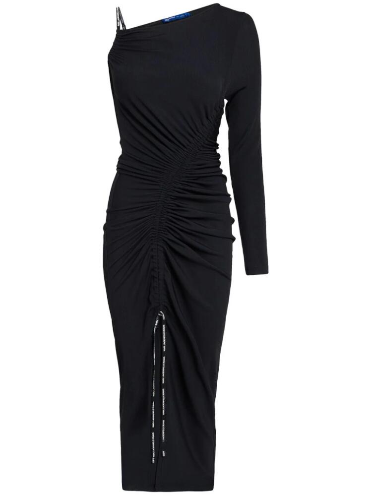 Karl Lagerfeld Jeans ruched asymmetric maxi dress - Black Cover