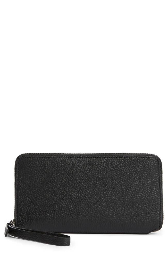 AllSaints Fetch Leather Phone Wristlet in Black Cover