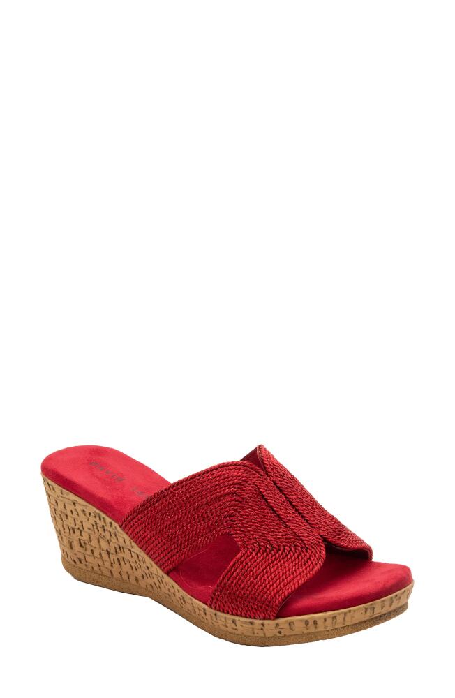 David Tate Vibe Wedge Slide Sandal in Red Cover