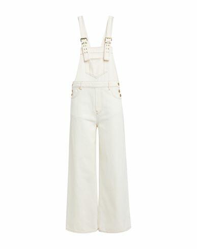 Ganni Woman Overalls Ivory Organic cotton Cover