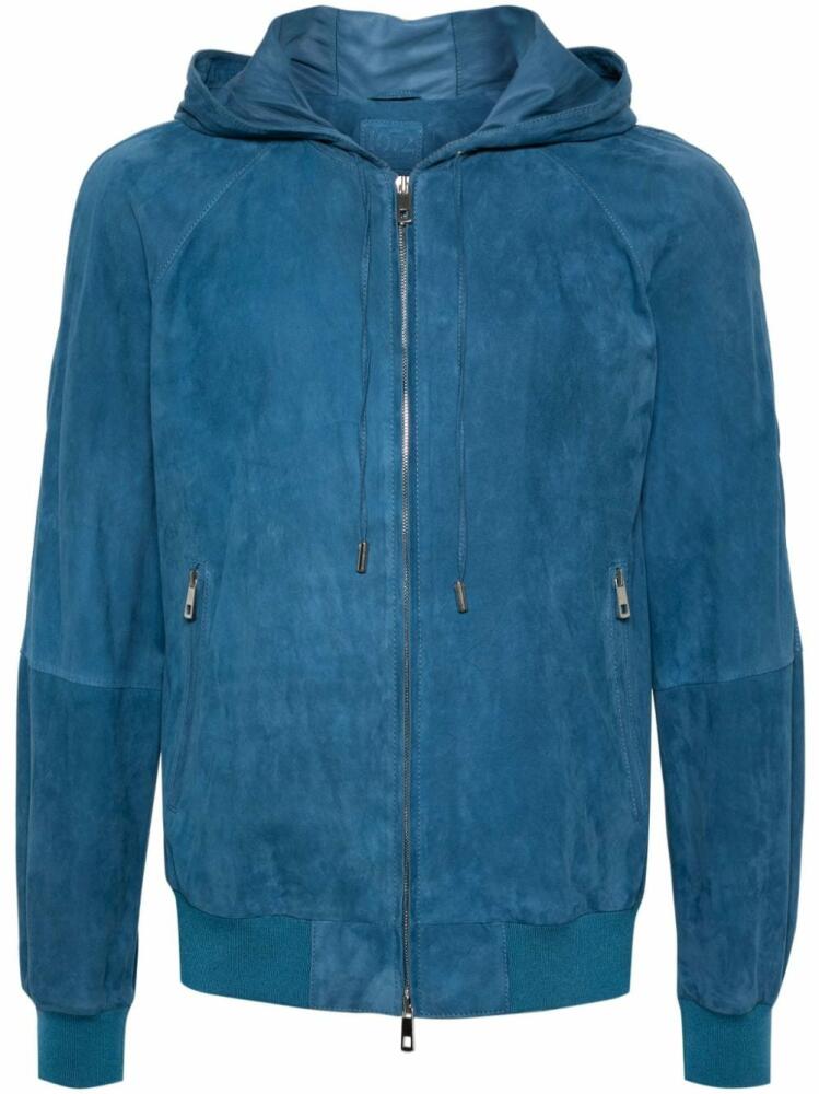 Desa 1972 suede hooded jacket - Blue Cover