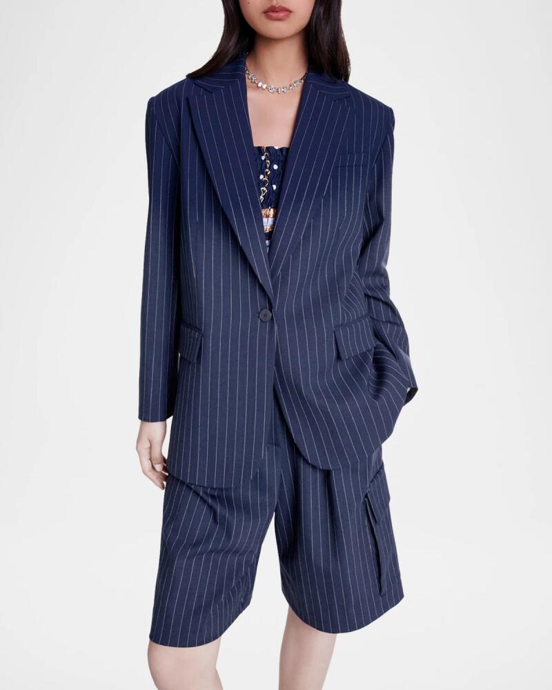 Maje Vivaldo Pinstriped Blazer Cover