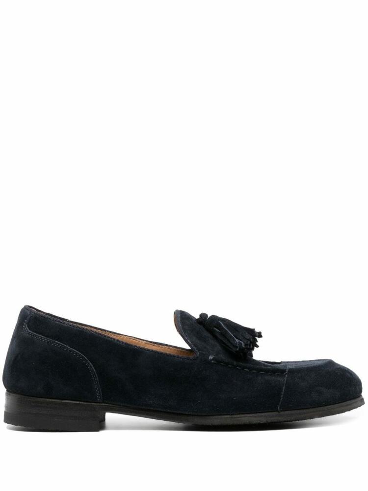 Alberto Fasciani tassel-embellished suede loafers - Blue Cover