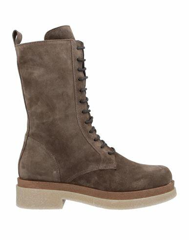 Miss Unique Woman Ankle boots Khaki Leather Cover