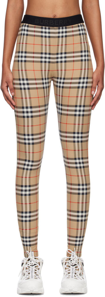 Burberry Beige Vintage Check Leggings Cover