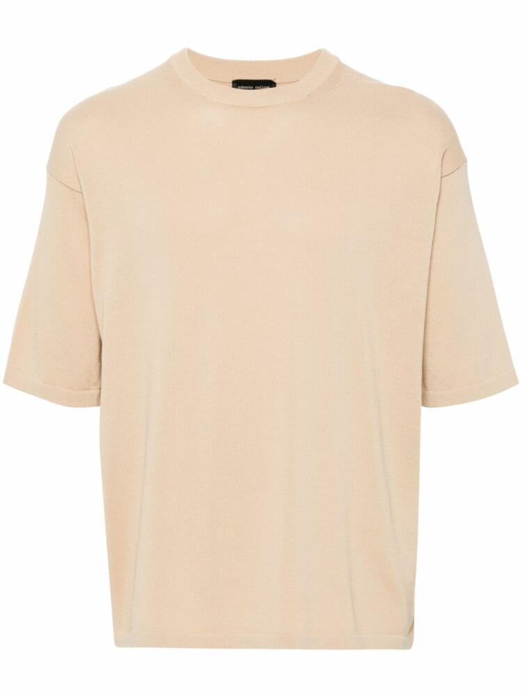 Roberto Collina knitted cotton T-shirt - Neutrals Cover