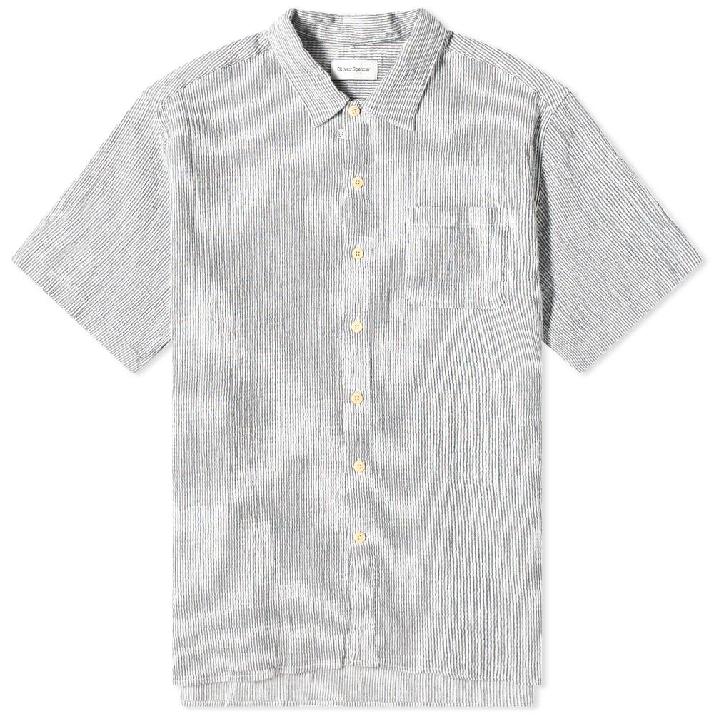 Oliver Spencer Men's Riviera Vacation Shirt in Navy/White Cover