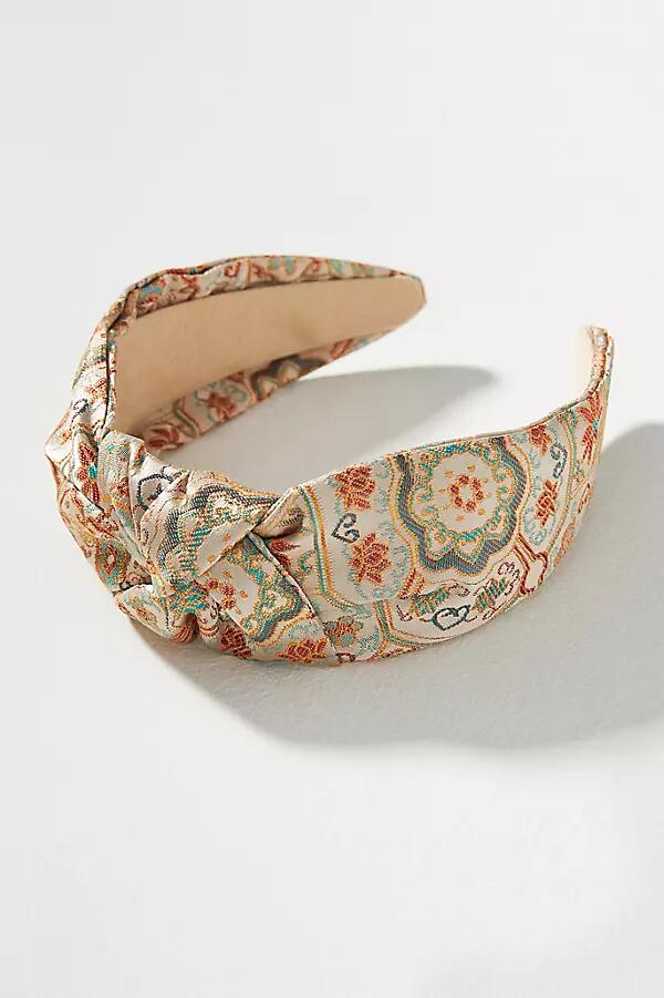 By Anthropologie Everly Printed Knot Headband Cover