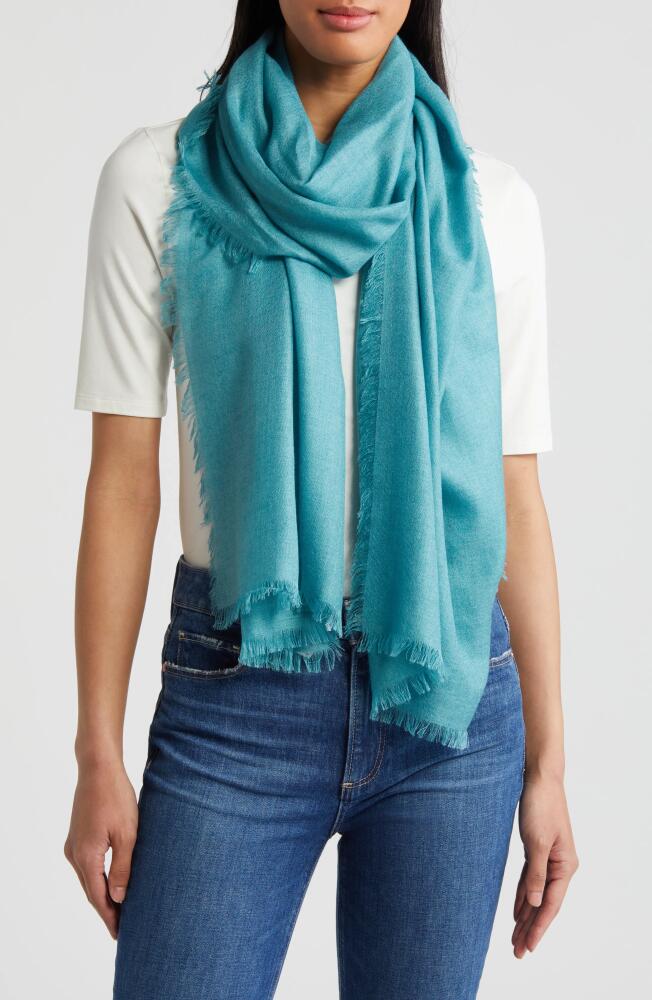 Nordstrom Cashmere & Silk Wrap in Teal Cover