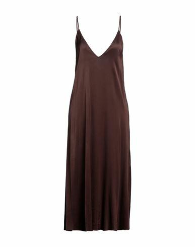 Alessia Santi Woman Midi dress Brown Viscose, Elastane Cover