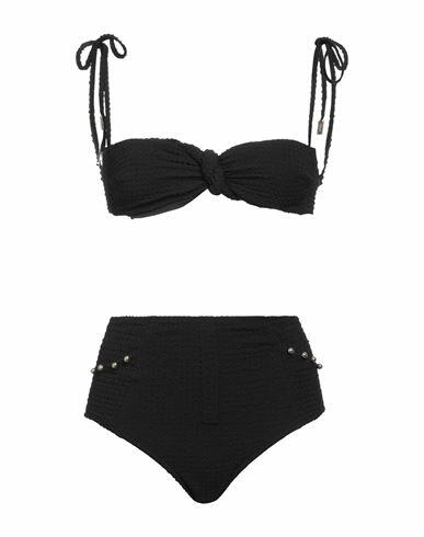 Moeva Woman Bikini Black Polyester, Elastane Cover