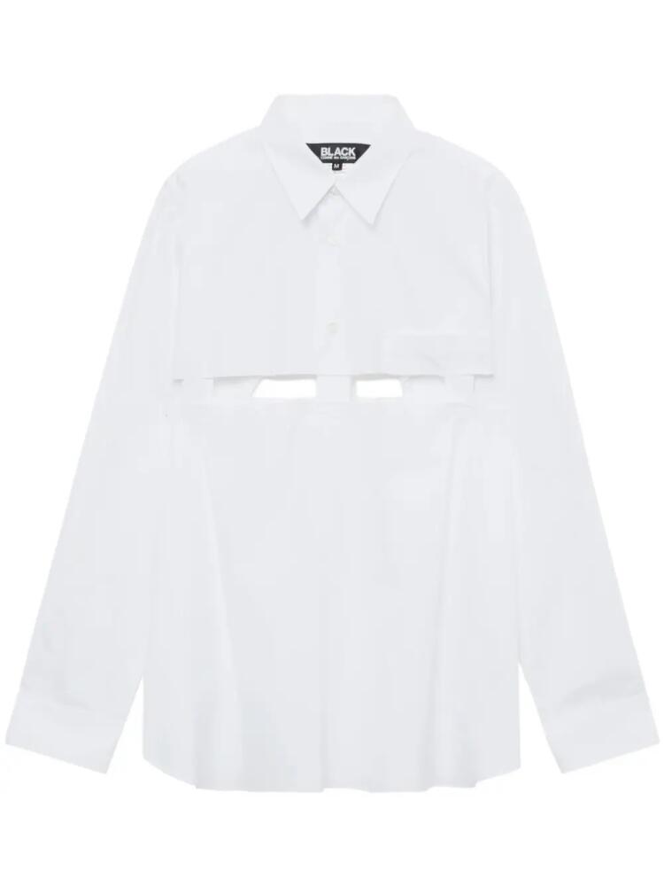 Black Comme Des Garçons cut-out long-sleeve shirt - White Cover