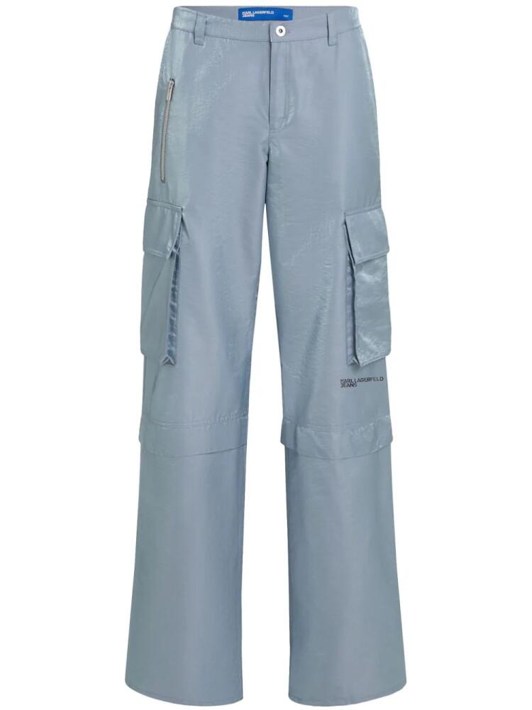 Karl Lagerfeld Jeans iridescent cargo pants - Blue Cover