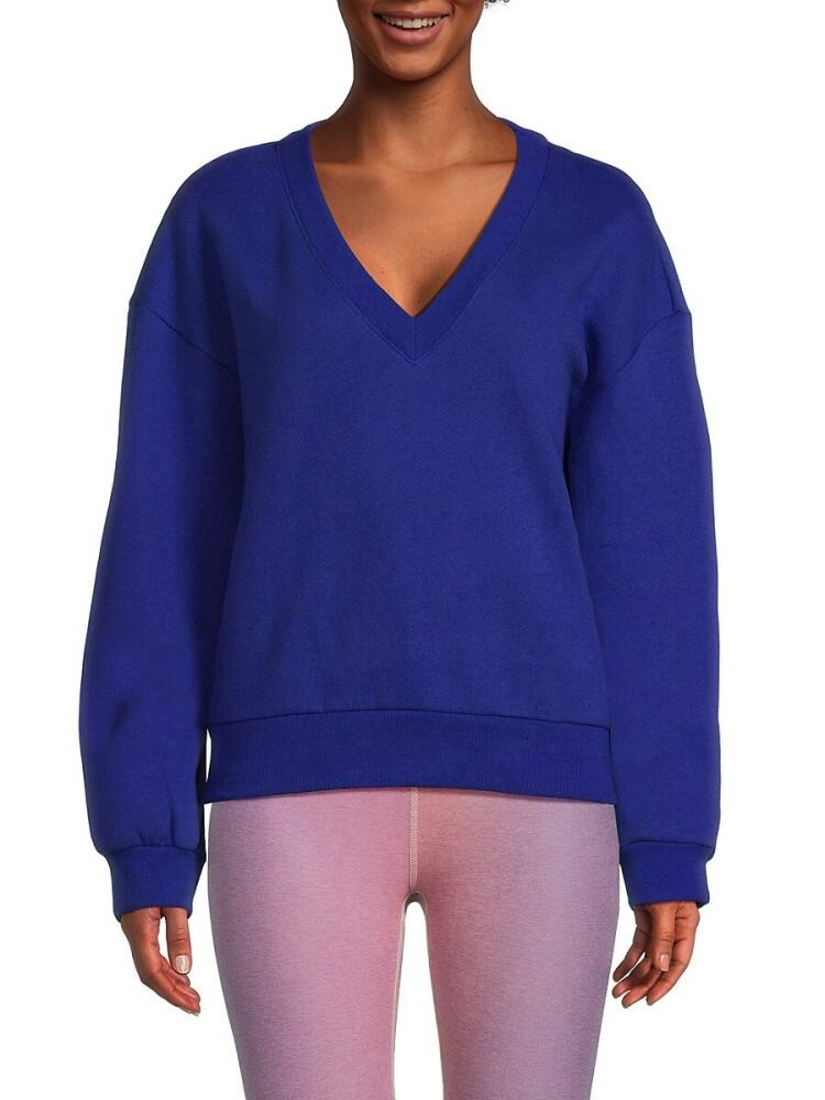 Beyond Yoga Women's Solid Dropped Shoulder Sweater - Sapphire Blue Cover