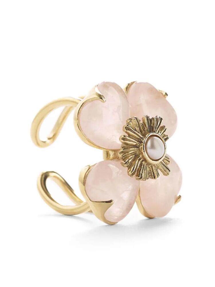 Goossens four-leaf clover gemstone ring - Gold Cover