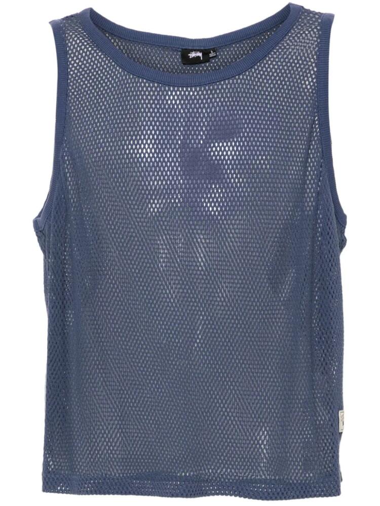 Stüssy cotton tank top - Blue Cover