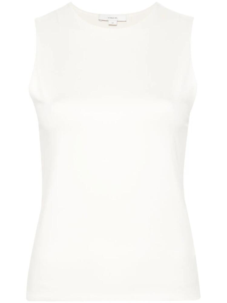 Vince sleeveless double-layer top - Neutrals Cover