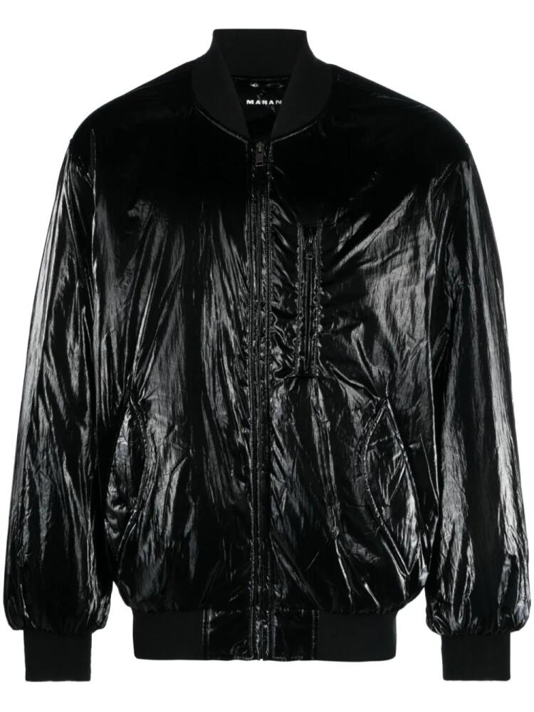 MARANT high shine-finish bomber jacket - Black Cover