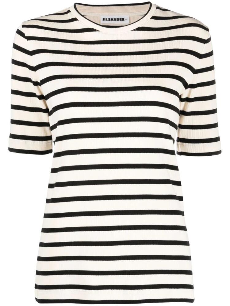 Jil Sander knitted striped T-shirt - Neutrals Cover