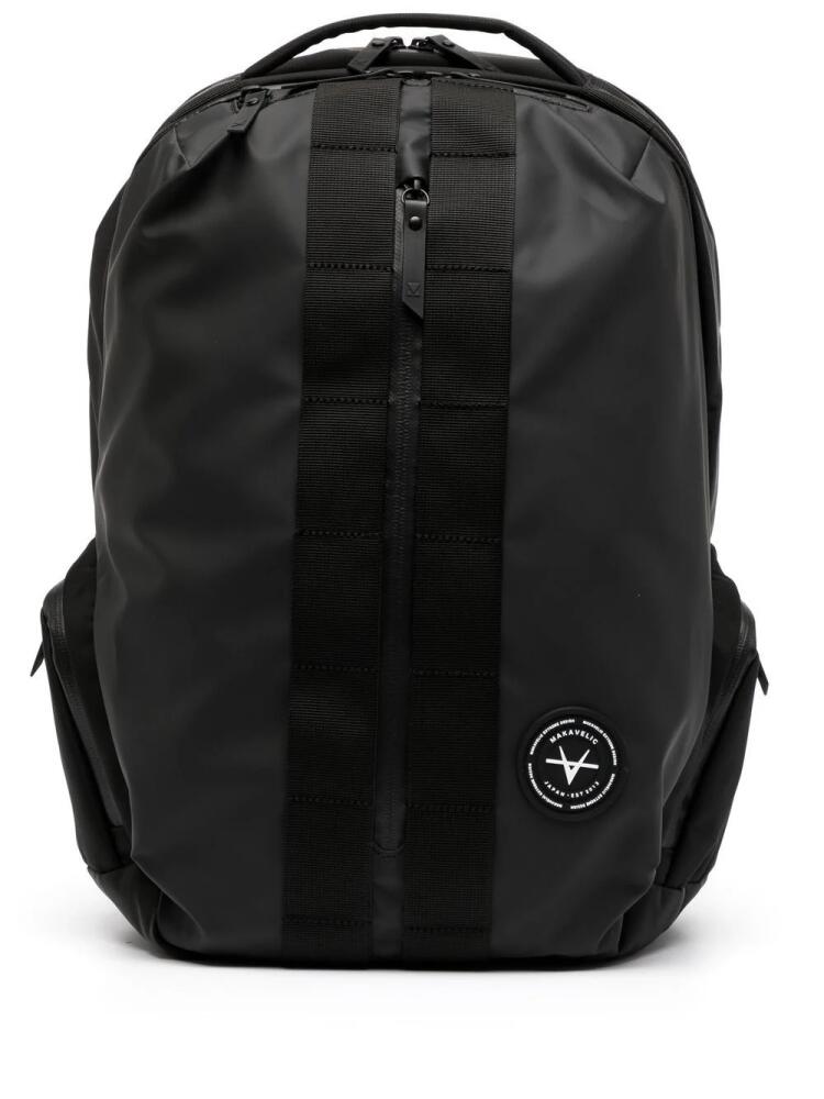 Makavelic logo-patch multi-compartment backpack - Black Cover