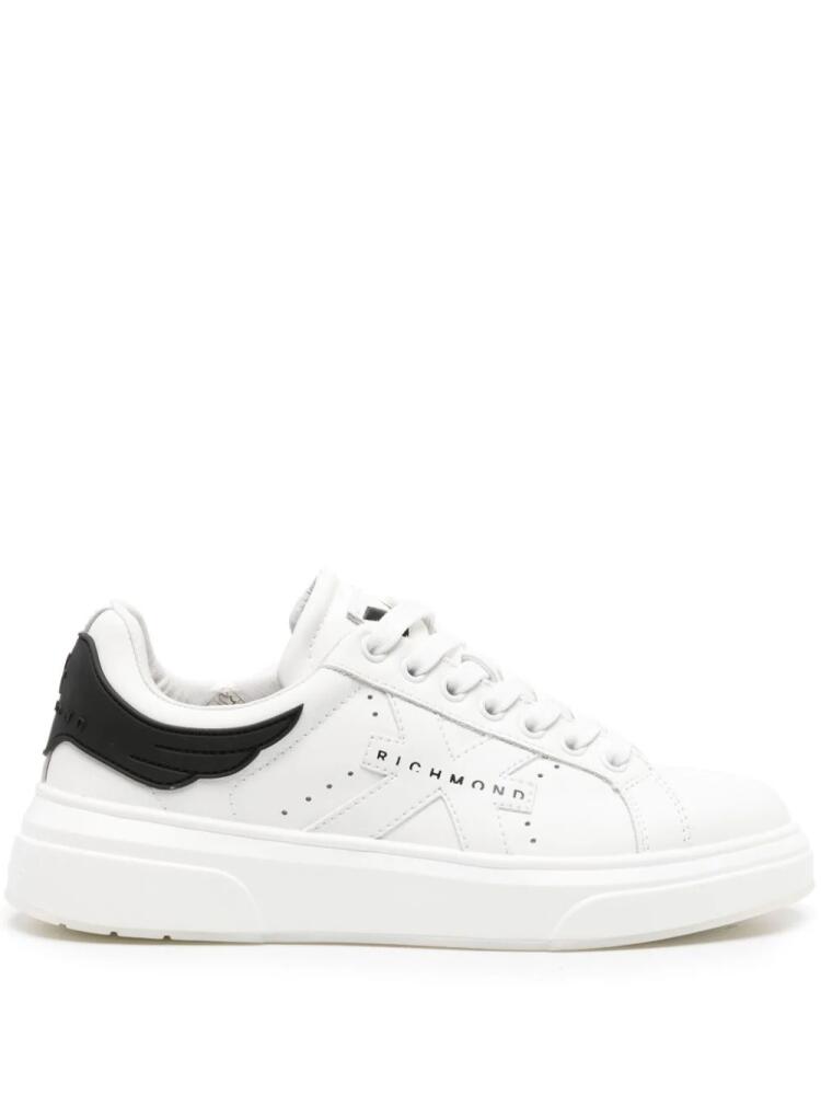 John Richmond logo-print leather sneakers - White Cover