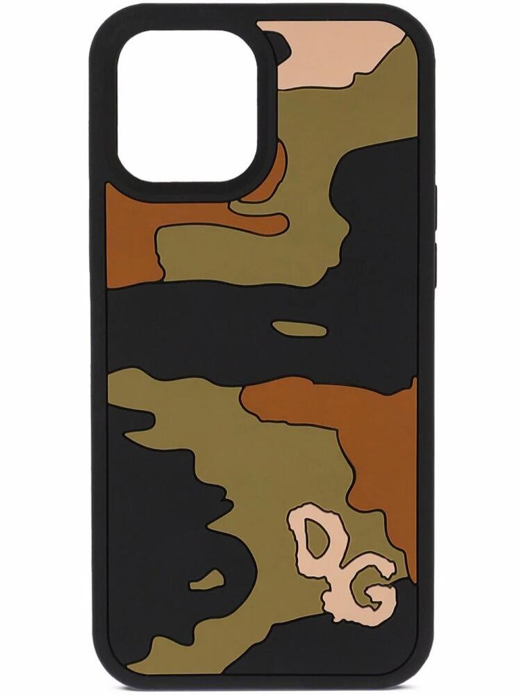 Dolce & Gabbana camouflage-print iPhone 12 Pro max case - Black Cover