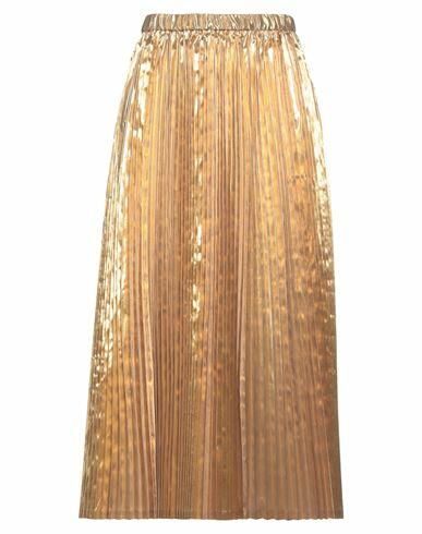 Junya Watanabe Comme Des Garçons Woman Midi skirt Gold Polyester, Nylon Cover