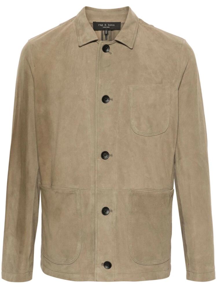 rag & bone Evan suede shirt jacket - Grey Cover