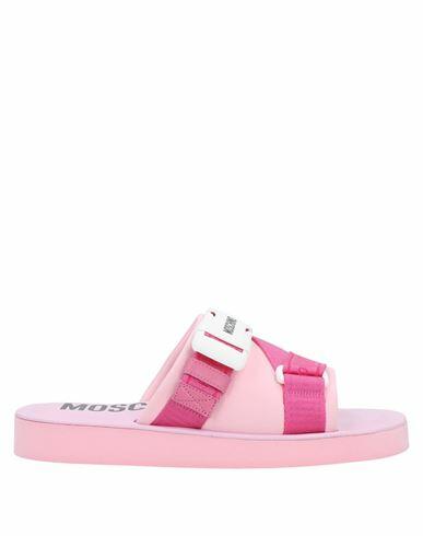 Moschino Woman Sandals Pink Textile fibers Cover