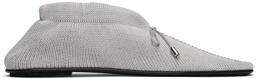 TOTEME Gray 'The Knitted' Ballerina Flats Cover