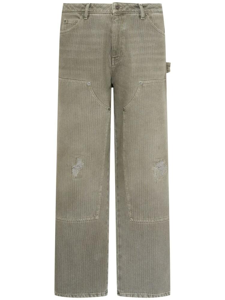 GOLDEN GOOSE Journey Cotton Pinstriped Painter Pants Cover