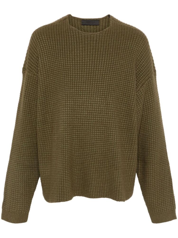 FEAR OF GOD ESSENTIALS logo-patch sweater - Green Cover