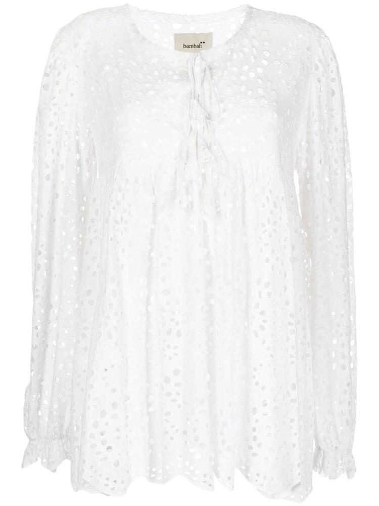 Bambah crochet flared blouse - White Cover