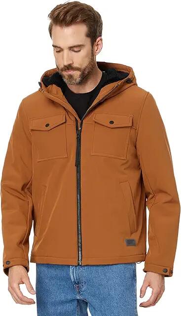 Levi's(r) Two Pocket Softshell Hoody (Brown) Men's Coat Cover