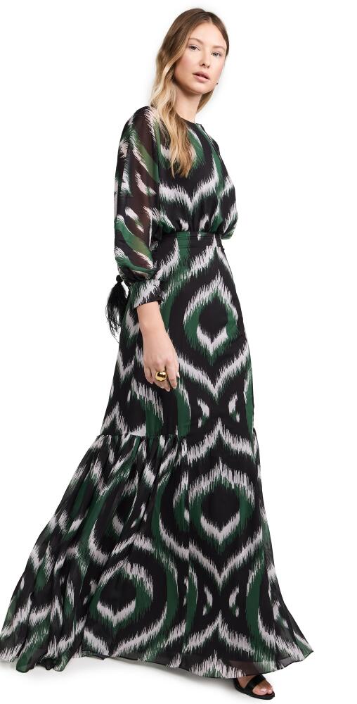 Andres Otalora La Colonia Dress Green Ikat Cover