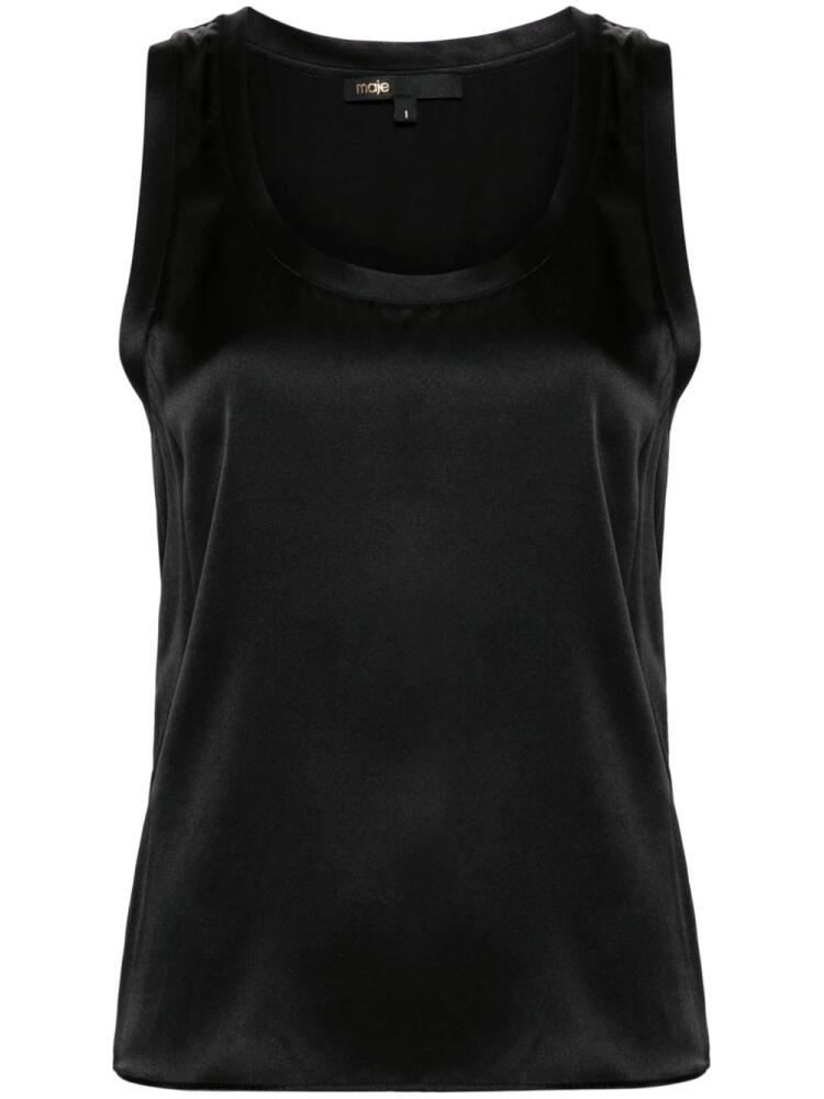 Maje silk tank top - Black Cover