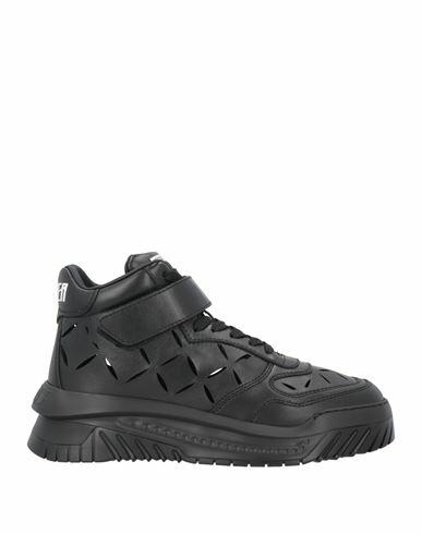 Versace Man Sneakers Black Calfskin Cover