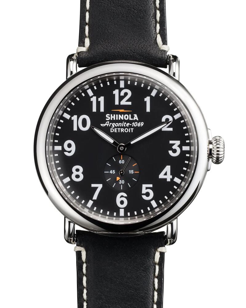 Shinola 47mm Runwell Men's Watch, Black Cover