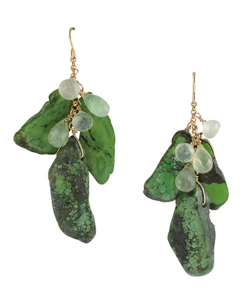 Devon Leigh Green Turquoise Drop Earrings Cover