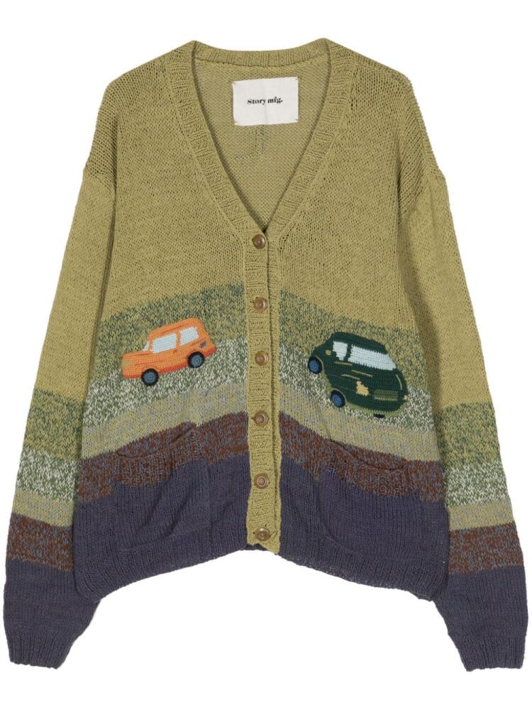 STORY mfg. Twinsun organic cotton cardigan - Green Cover