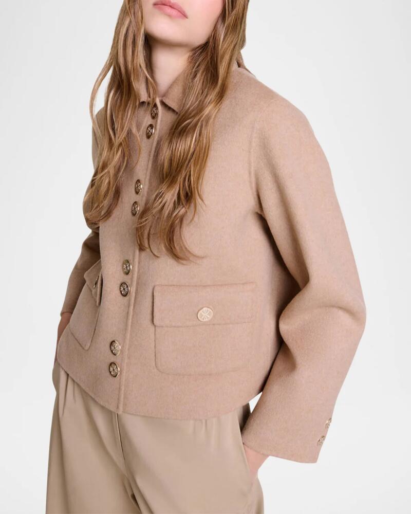 Maje Vivly Structured Wool-Blend Jacket Cover