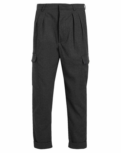 8 By Yoox Formal Cargo Trousers Man Pants Steel grey Polyester, Viscose, Elastane Cover